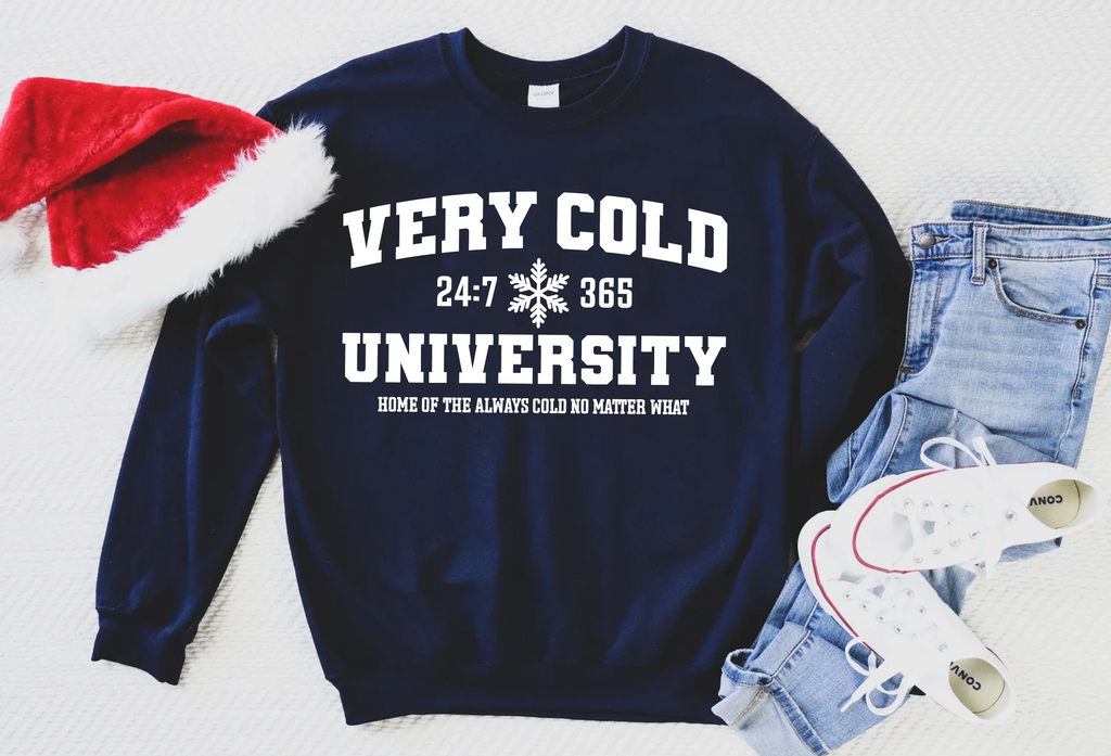 Very Cold University-Graphic Tee- Simply Simpson's Boutique is a Women's Online Fashion Boutique Located in Jupiter, Florida