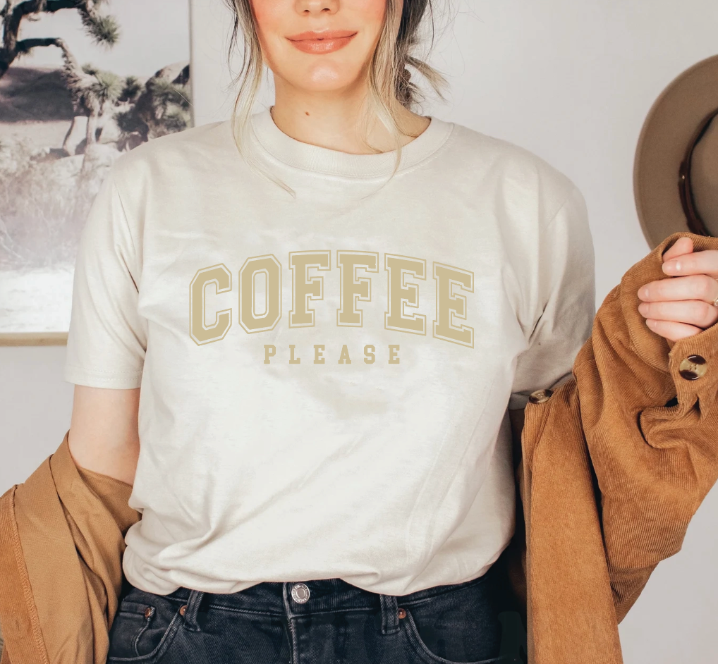 (PUFF INK) COFFEE PLEASE Tshirt-Graphic Tee- Simply Simpson's Boutique is a Women's Online Fashion Boutique Located in Jupiter, Florida
