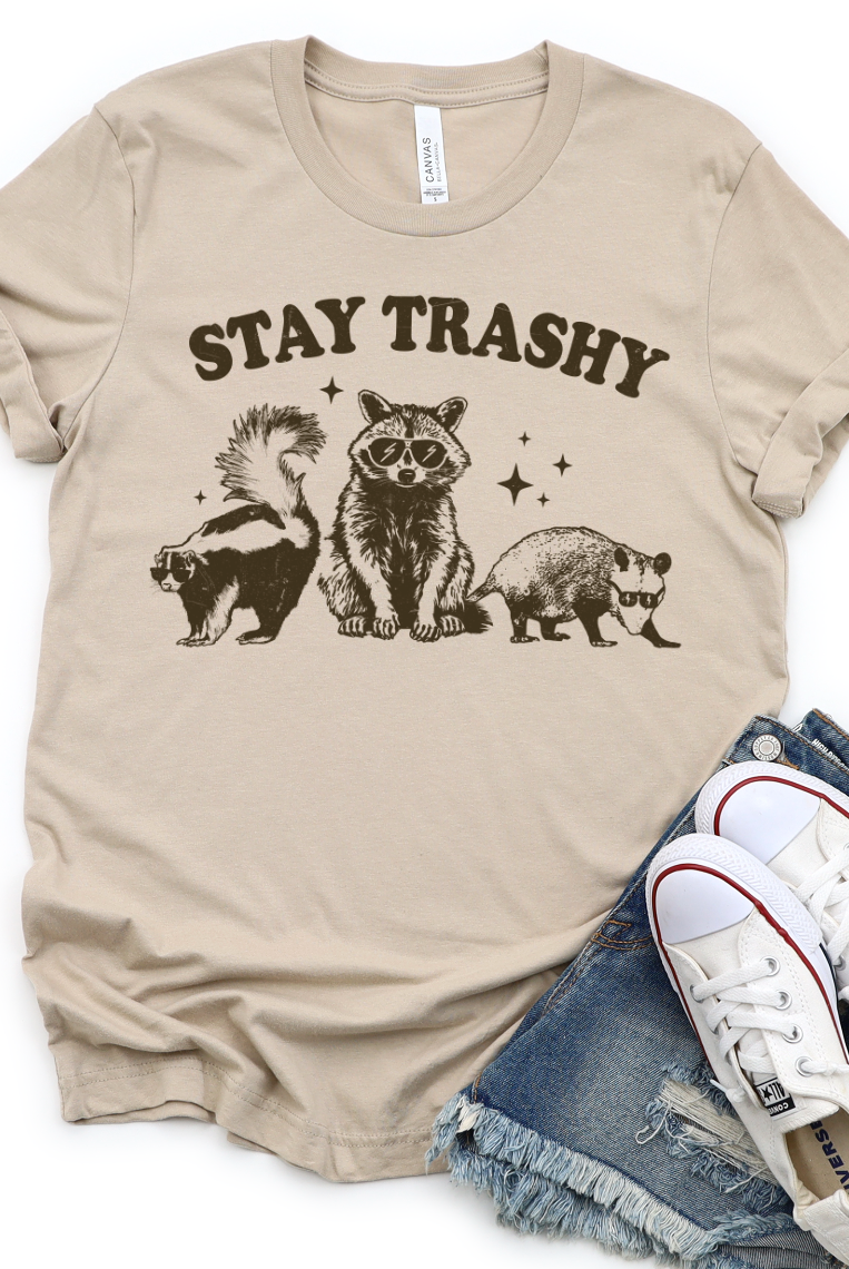 Stay Trashy-Graphic Tee- Simply Simpson's Boutique is a Women's Online Fashion Boutique Located in Jupiter, Florida