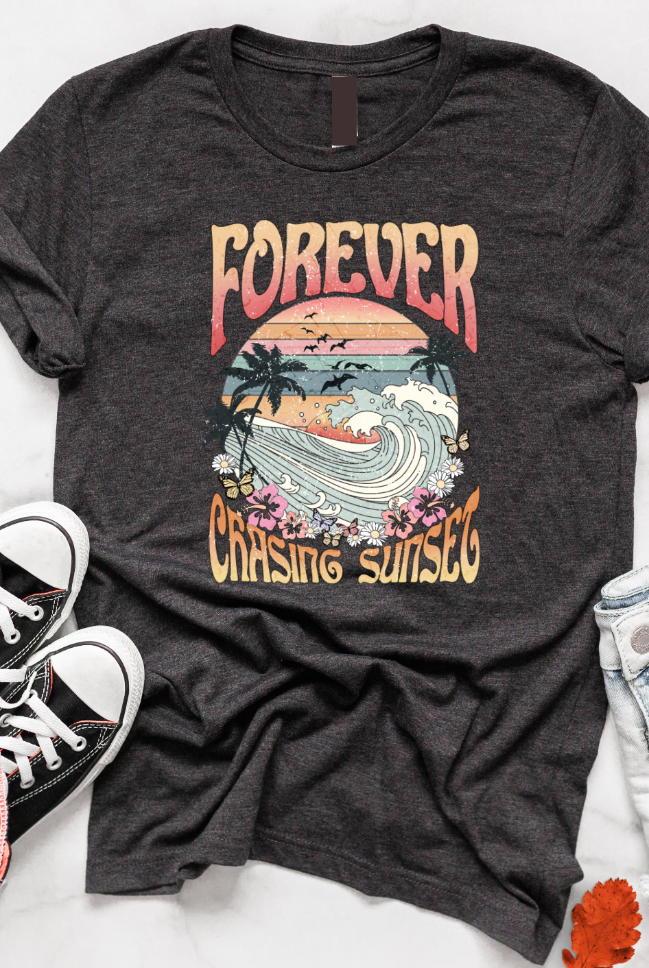 Forever Chasing Sunsets-Graphic Tee- Simply Simpson's Boutique is a Women's Online Fashion Boutique Located in Jupiter, Florida