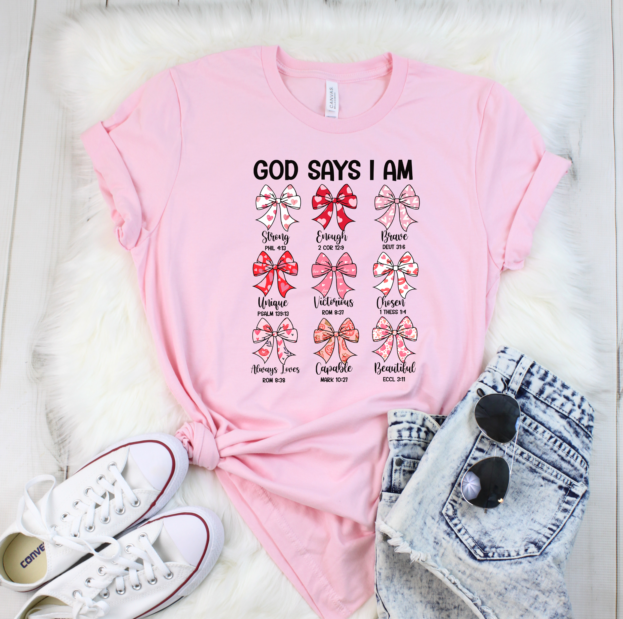 God Says I Am-Graphic Tee- Simply Simpson's Boutique is a Women's Online Fashion Boutique Located in Jupiter, Florida