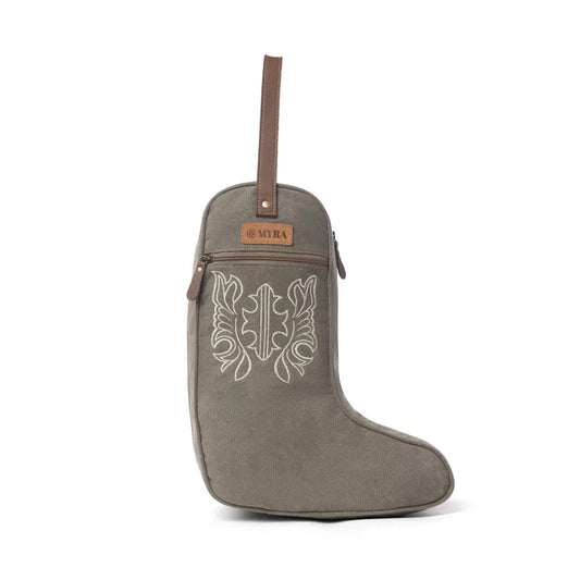 Sunstone Cotton & Leather Boot Bag in Clay Fern-270 Accessories- Simply Simpson's Boutique is a Women's Online Fashion Boutique Located in Jupiter, Florida