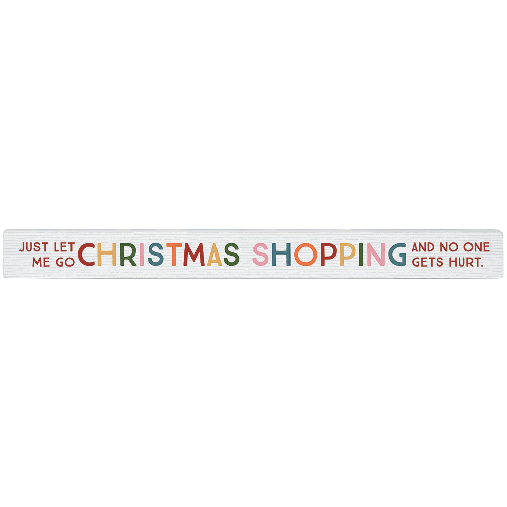 Christmas Shopping Talking Stick 16 x 1.5 x .75- Simply Simpson's Boutique is a Women's Online Fashion Boutique Located in Jupiter, Florida