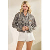 Veveret Leopard in Bloom Denim Jacket