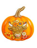 Fall Foliage Highland Cow Pumpkin