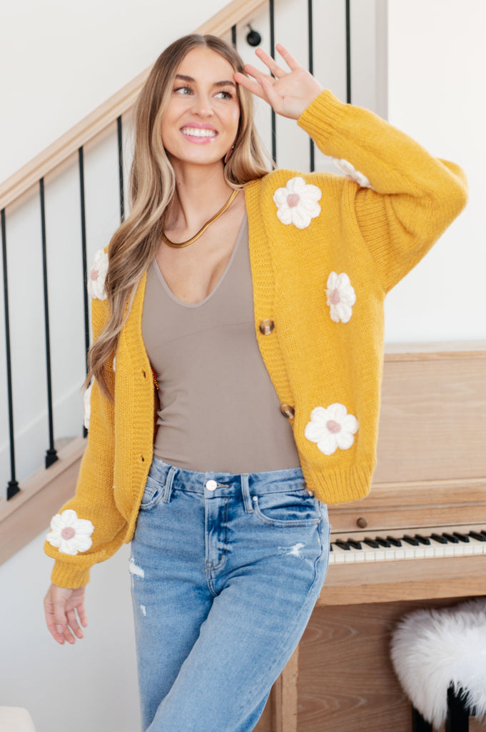 You're Enough Floral Cardigan-Shirts & Tops- Simply Simpson's Boutique is a Women's Online Fashion Boutique Located in Jupiter, Florida