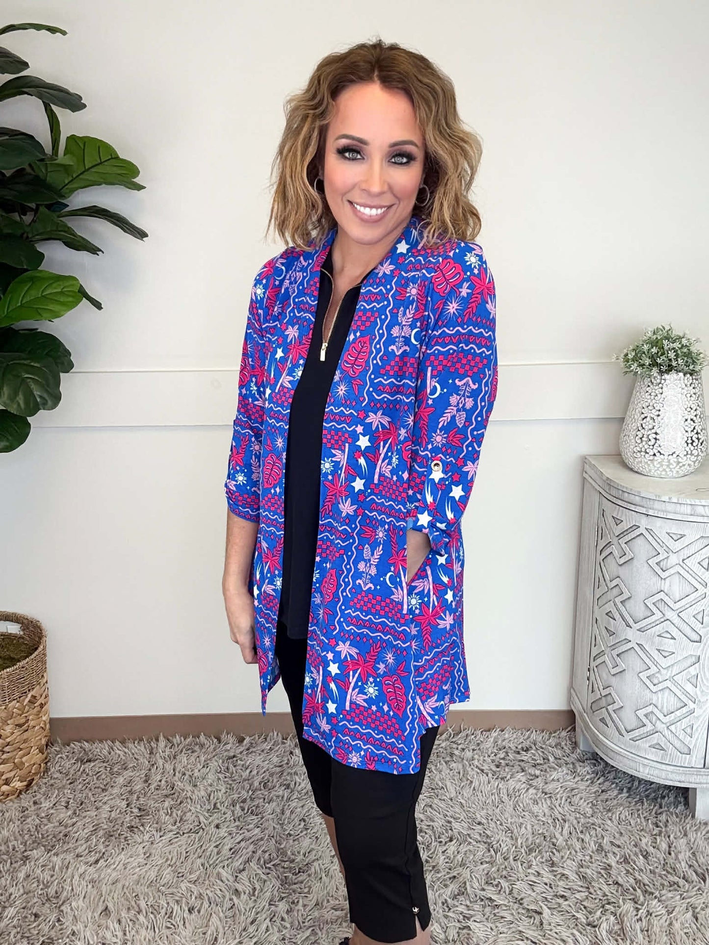 Dear Scarlett Royal Rays Cardigan-170 Cardigans- Simply Simpson's Boutique is a Women's Online Fashion Boutique Located in Jupiter, Florida