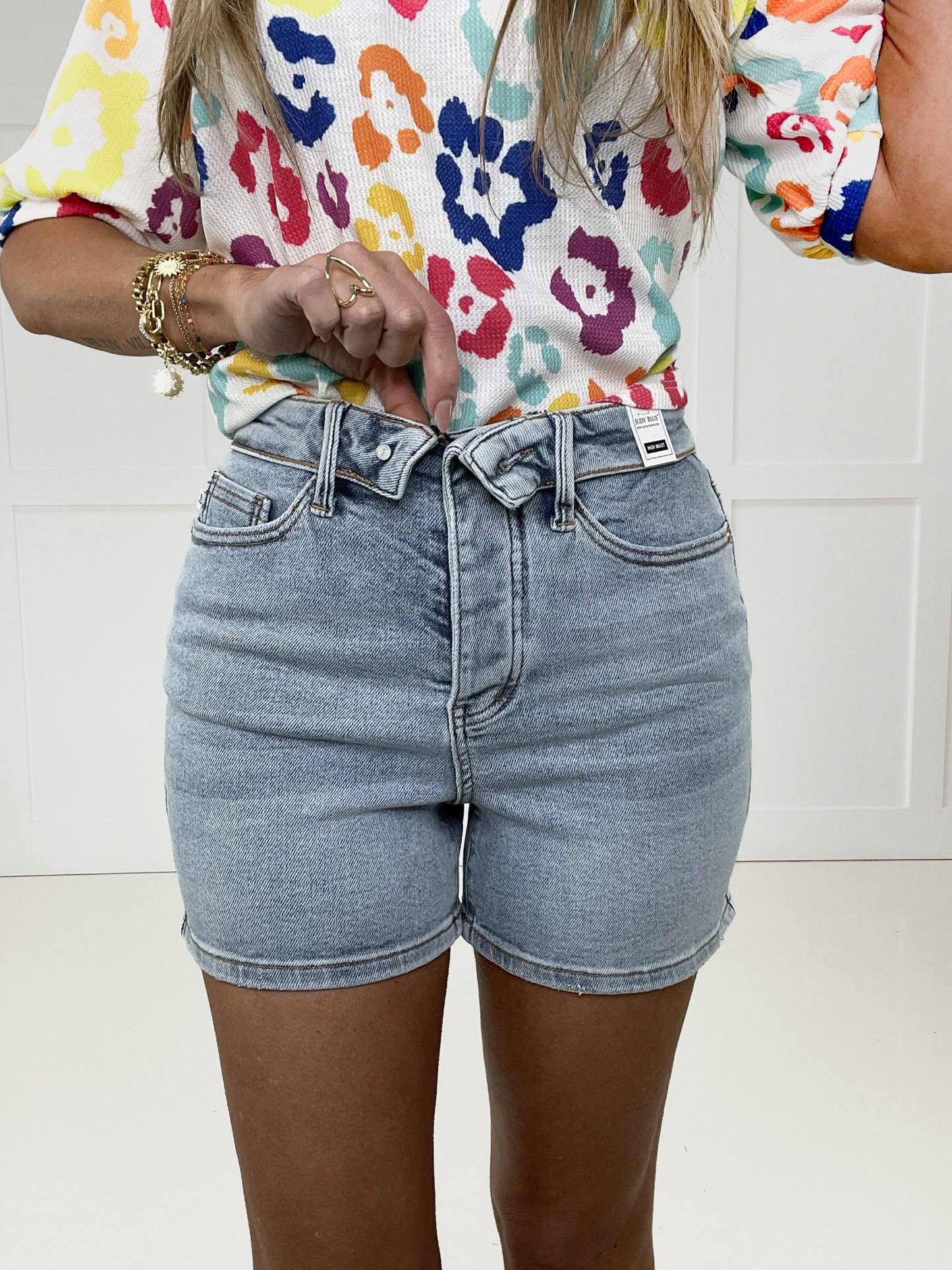Judy Blue Flip Side Button Fly Shorts-190 Skirts/Shorts- Simply Simpson's Boutique is a Women's Online Fashion Boutique Located in Jupiter, Florida