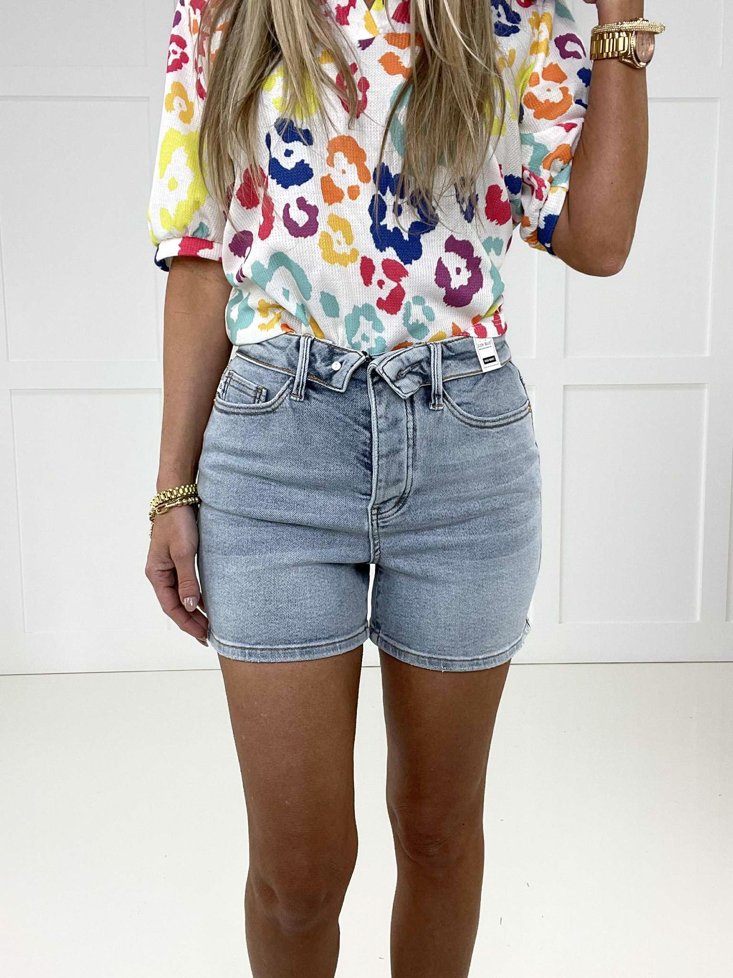 Judy Blue Flip Side Button Fly Shorts-190 Skirts/Shorts- Simply Simpson's Boutique is a Women's Online Fashion Boutique Located in Jupiter, Florida