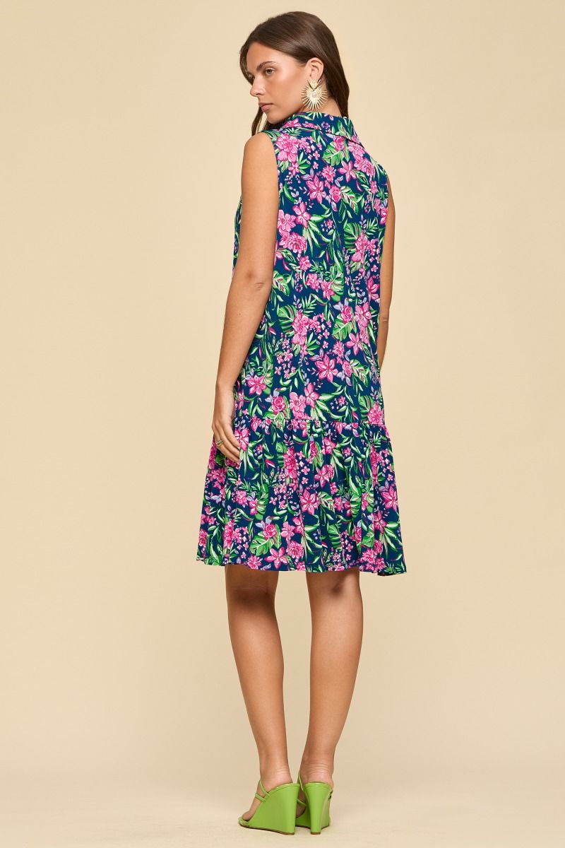 Dear Scarlett Navy Floral Dress-240 Dresses- Simply Simpson's Boutique is a Women's Online Fashion Boutique Located in Jupiter, Florida