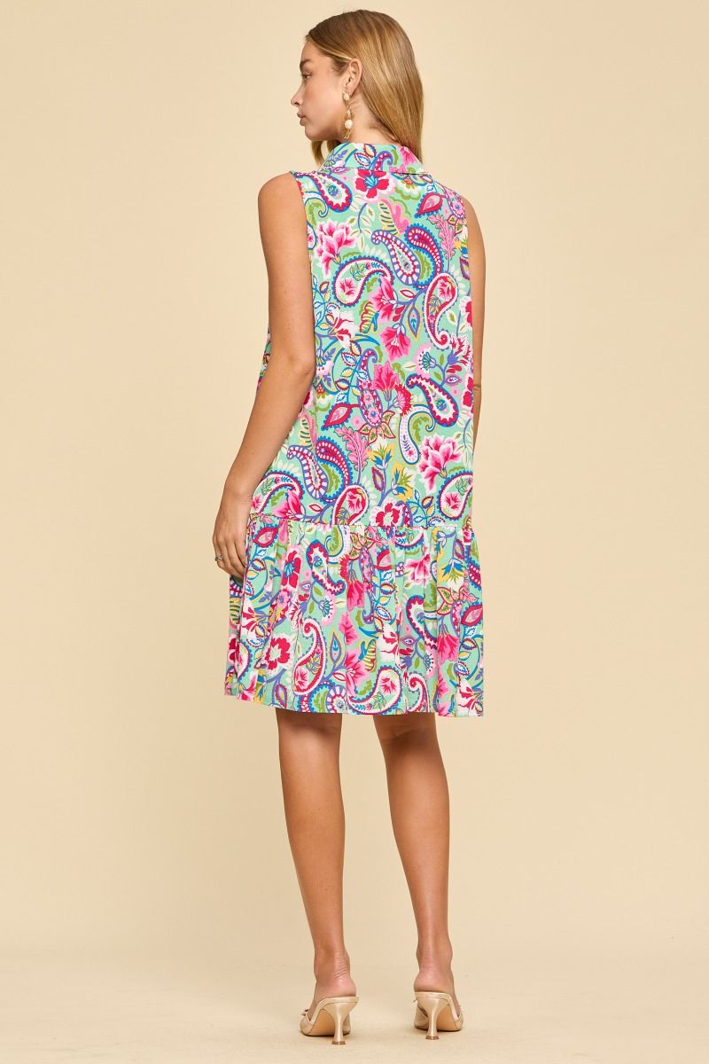 Dear Scarlett Paisley Isles Dress-240 Dresses- Simply Simpson's Boutique is a Women's Online Fashion Boutique Located in Jupiter, Florida