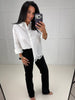 Long Sleeve Top w/ Trim Button- Simply Simpson's Boutique is a Women's Online Fashion Boutique Located in Jupiter, Florida