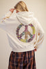 Cream Peace, Love & Patchwork Hoodie-160 Sweatshirts- Simply Simpson's Boutique is a Women's Online Fashion Boutique Located in Jupiter, Florida