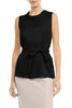 Victoria Black Sleeveless Top With Belted Waist- Simply Simpson's Boutique is a Women's Online Fashion Boutique Located in Jupiter, Florida