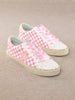 Pink Checkmate Superstar Sneakers-260 Shoes- Simply Simpson's Boutique is a Women's Online Fashion Boutique Located in Jupiter, Florida