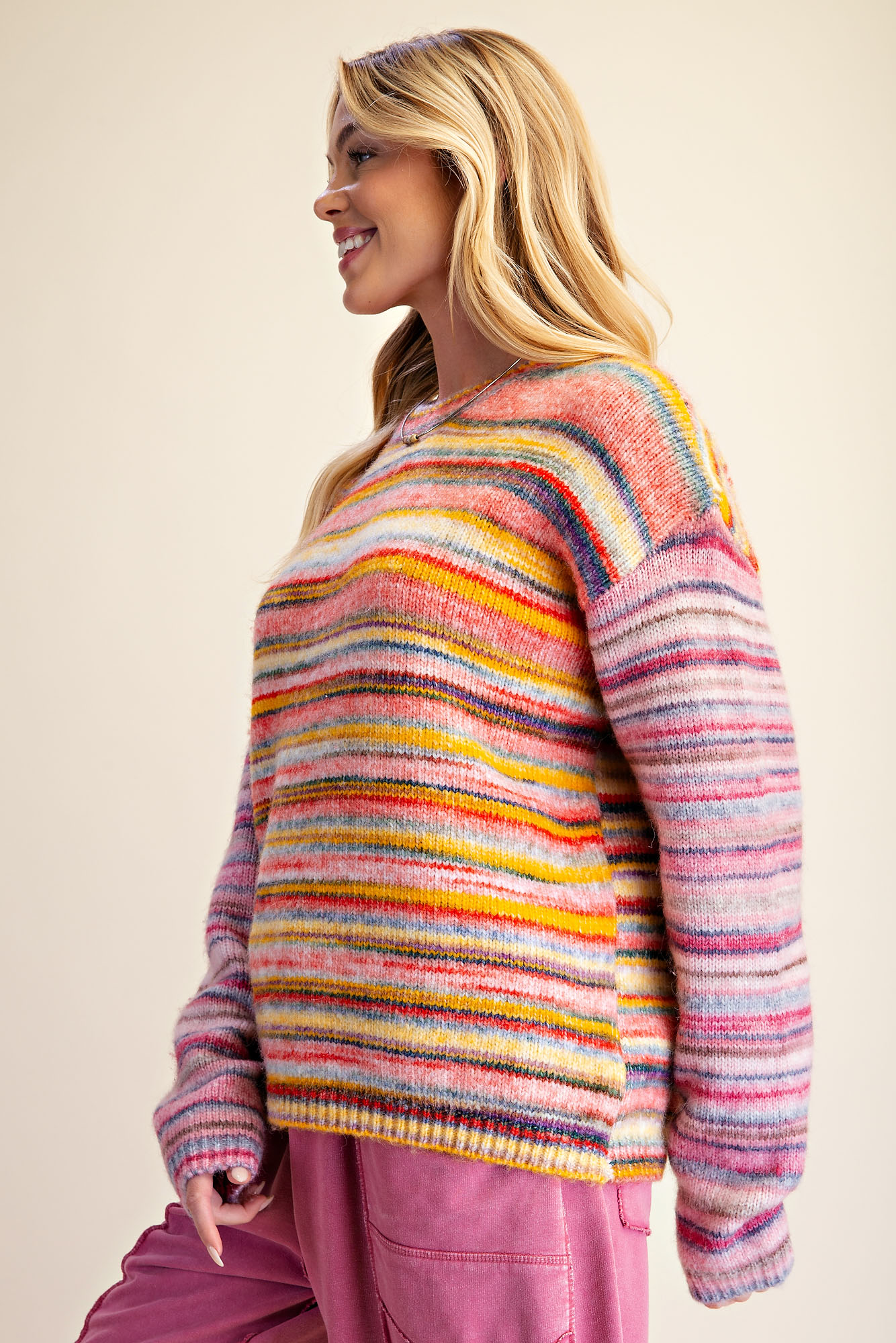 Kaleidoscope Knit Sweater-110 Long Sleeves- Simply Simpson's Boutique is a Women's Online Fashion Boutique Located in Jupiter, Florida
