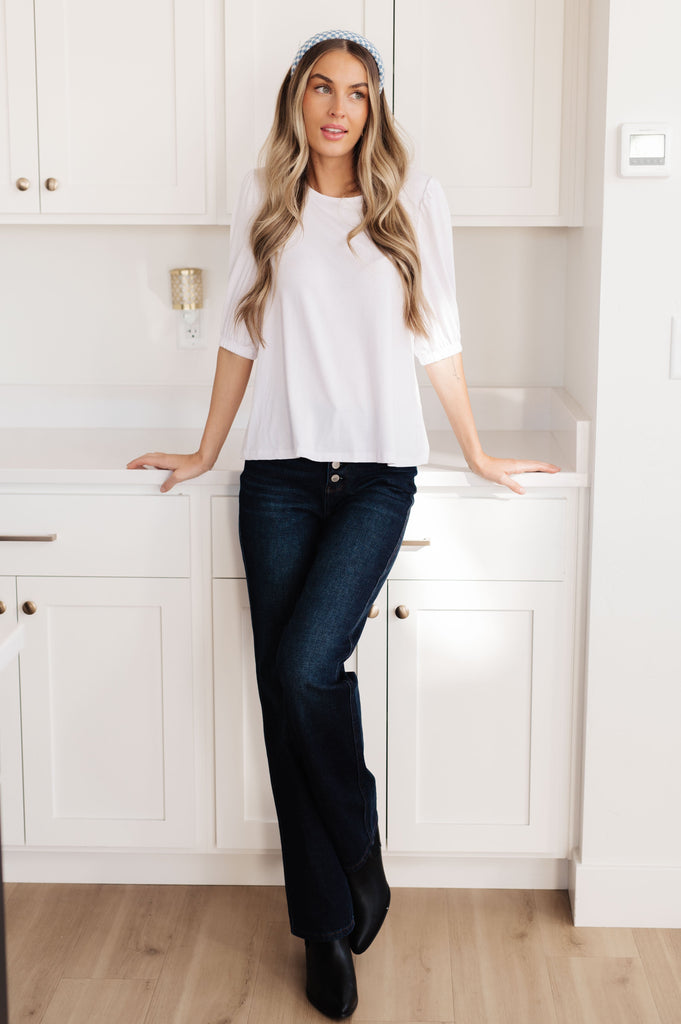 New Days Ahead White Blouse-Shirts & Tops- Simply Simpson's Boutique is a Women's Online Fashion Boutique Located in Jupiter, Florida