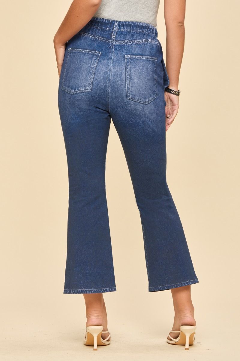 Dear Scarlett Dark Denim Kick Flare Zenim-210 Other Bottoms- Simply Simpson's Boutique is a Women's Online Fashion Boutique Located in Jupiter, Florida