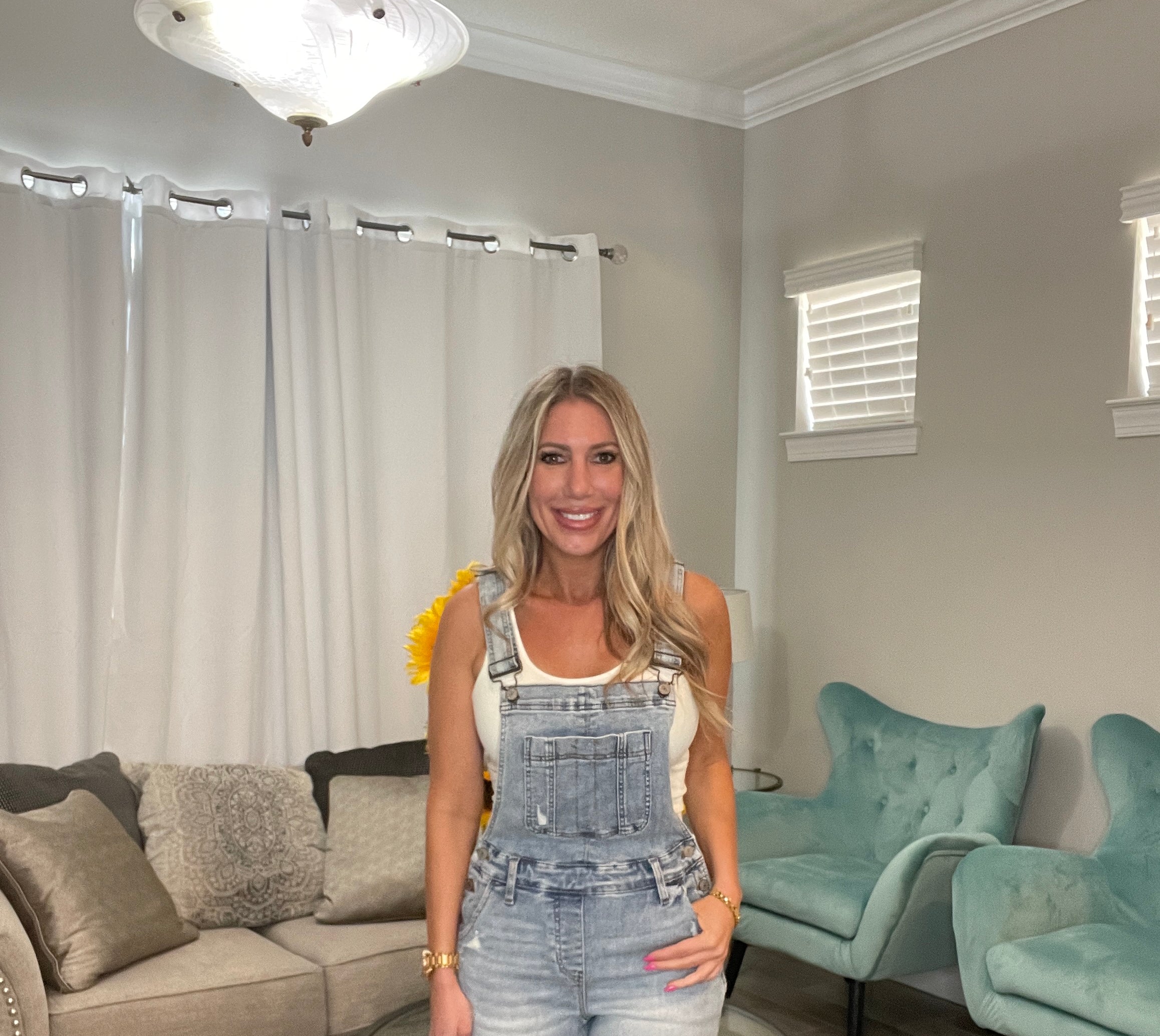 Judy Blue Light Wash Overall Shorts-200 Jeans- Simply Simpson's Boutique is a Women's Online Fashion Boutique Located in Jupiter, Florida