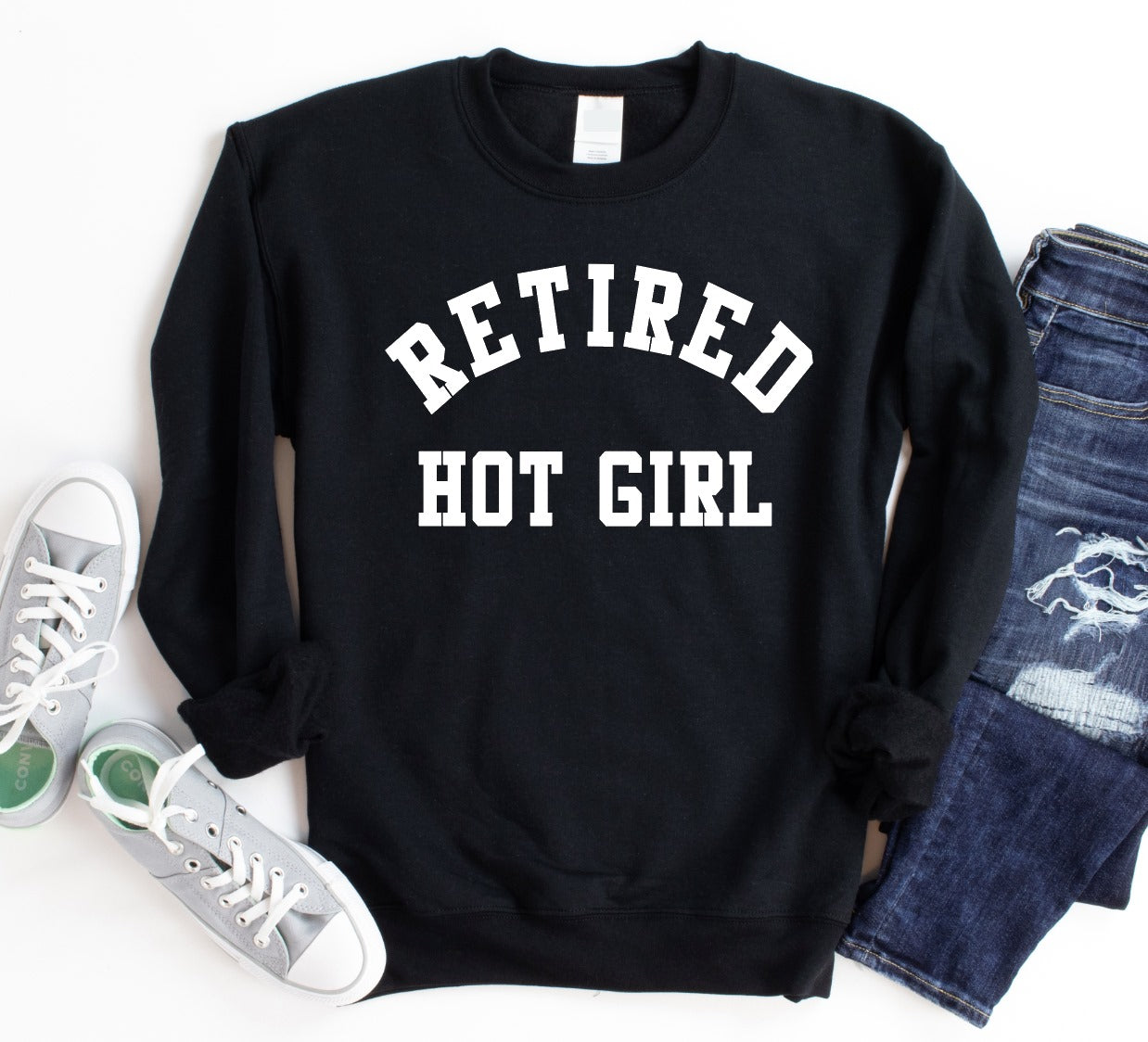Retired Hot Girl Sweatshirt-Graphic Tee- Simply Simpson's Boutique is a Women's Online Fashion Boutique Located in Jupiter, Florida
