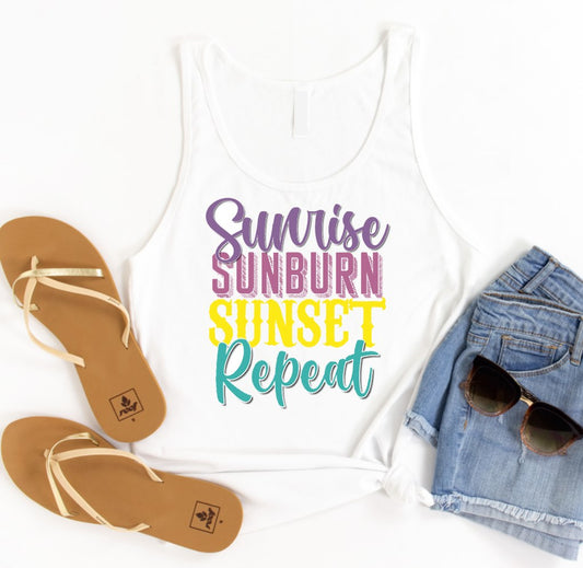 Sunrise Sunburn Sunset Repeat-Graphic Tee- Simply Simpson's Boutique is a Women's Online Fashion Boutique Located in Jupiter, Florida