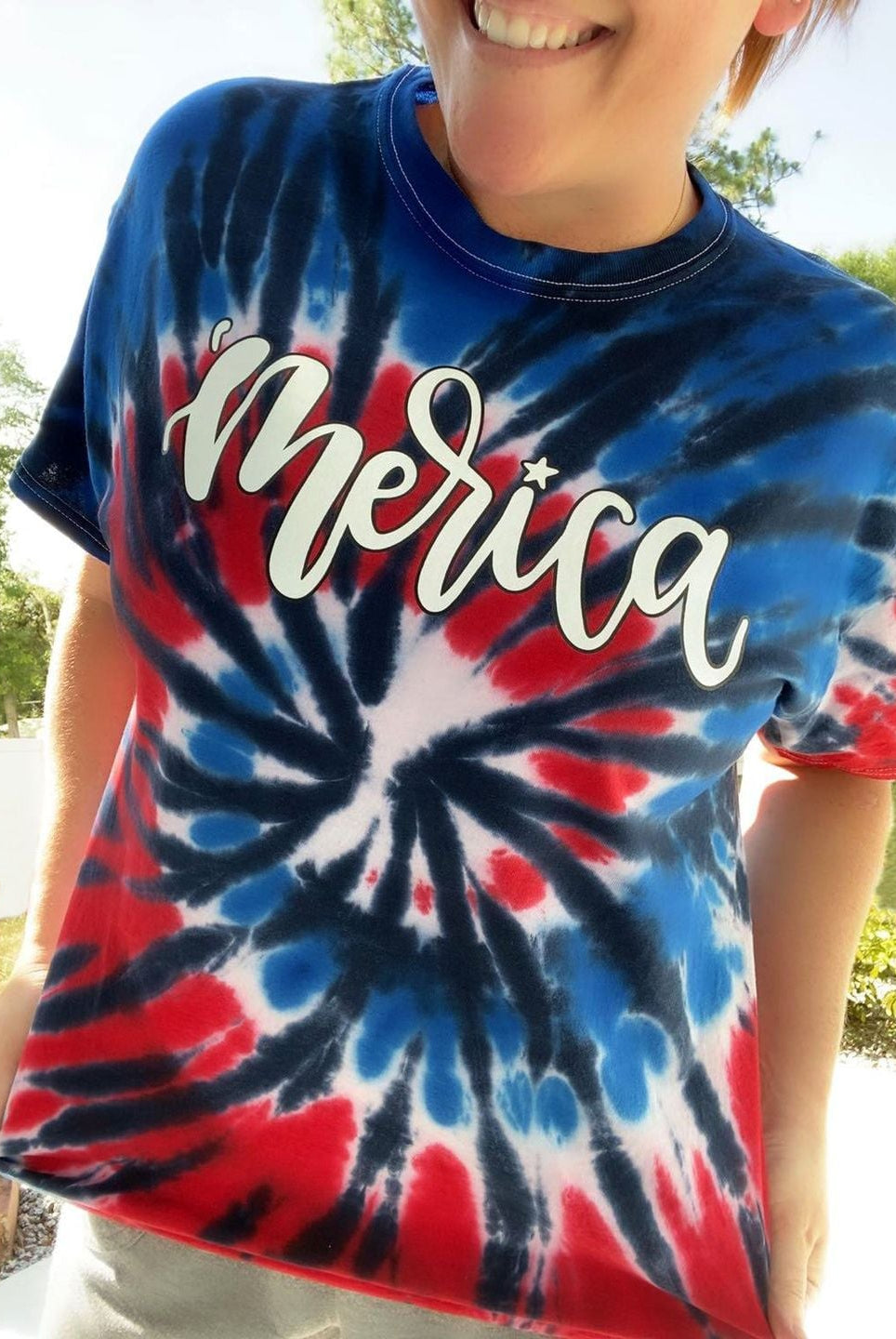 'Merica Tie-dye-Graphic Tee- Simply Simpson's Boutique is a Women's Online Fashion Boutique Located in Jupiter, Florida