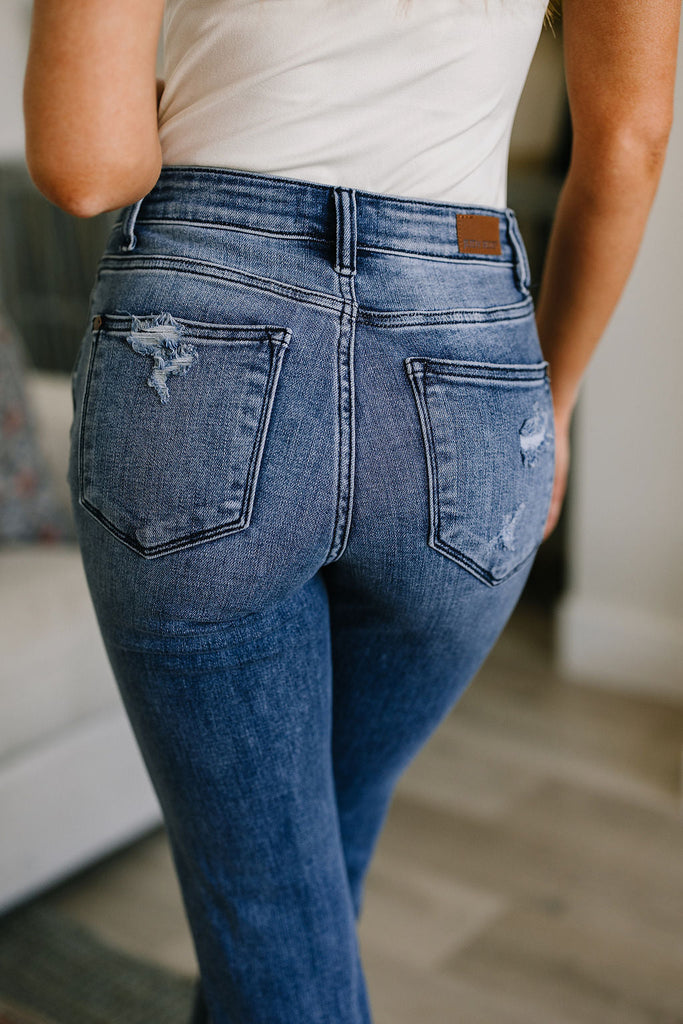 O'Hara Destroyed Straight Jeans-Jeans- Simply Simpson's Boutique is a Women's Online Fashion Boutique Located in Jupiter, Florida