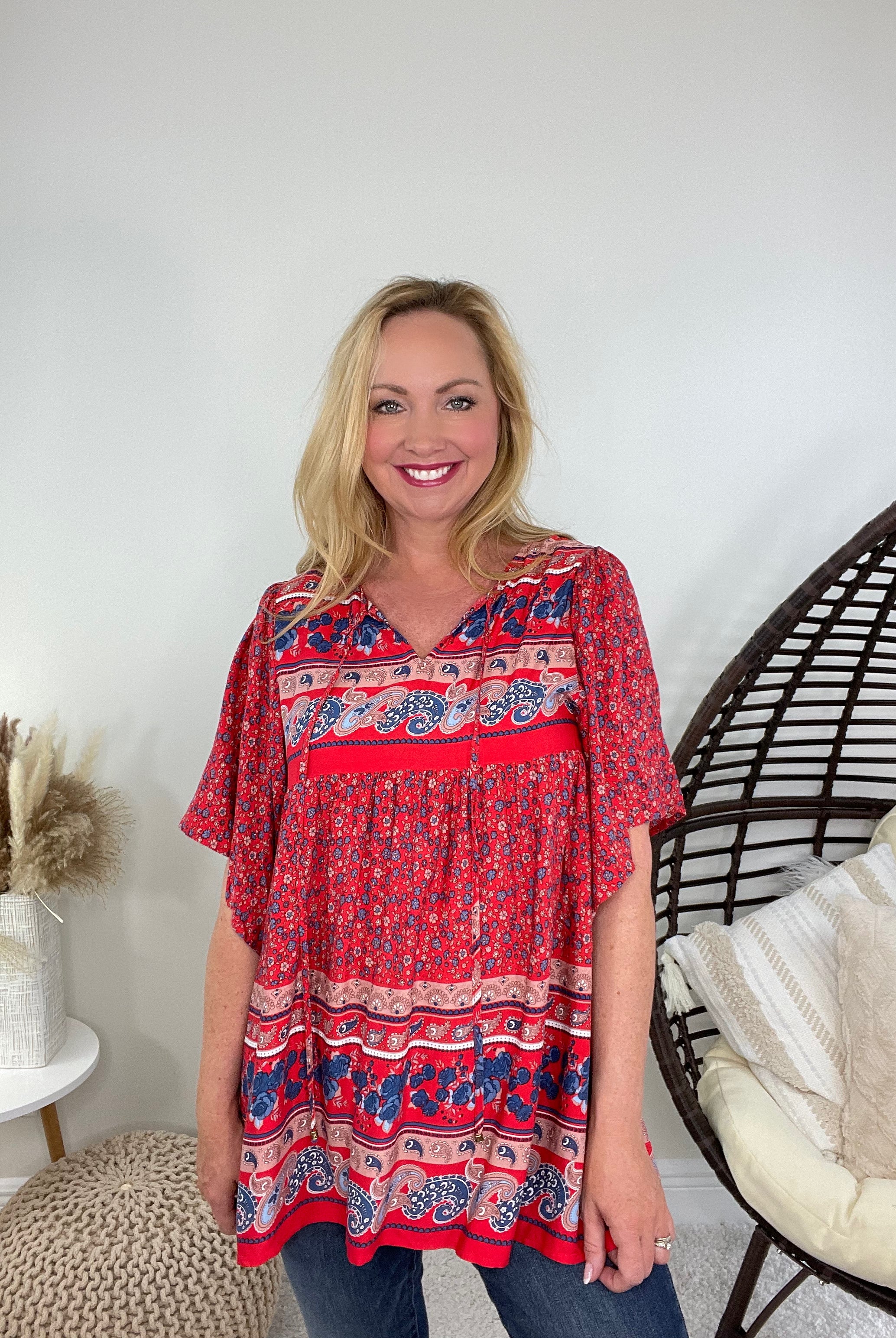 Easy Street Top-Short Sleeves- Simply Simpson's Boutique is a Women's Online Fashion Boutique Located in Jupiter, Florida