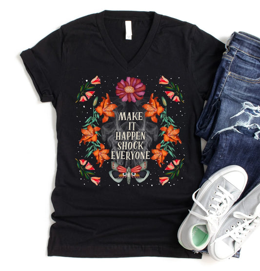 Make it Happen Shock Everyone-Graphic Tee- Simply Simpson's Boutique is a Women's Online Fashion Boutique Located in Jupiter, Florida
