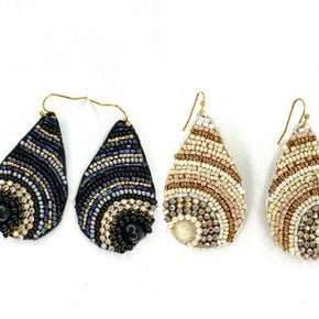 Beaded Swirl Earrings-Earrings- Simply Simpson's Boutique is a Women's Online Fashion Boutique Located in Jupiter, Florida