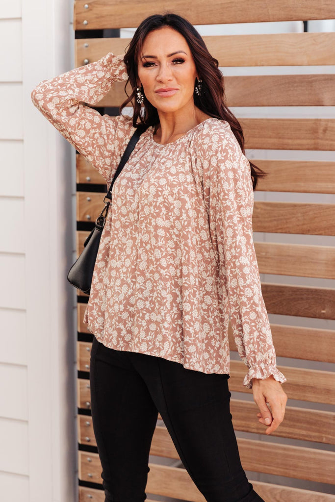 Stop And Smell The Roses Top-Long Sleeves- Simply Simpson's Boutique is a Women's Online Fashion Boutique Located in Jupiter, Florida