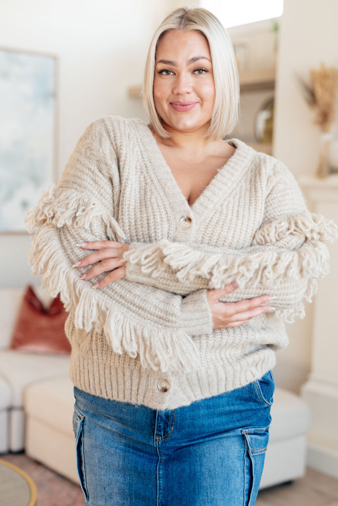 Ask Me About It Fringe Cardigan-Cardigans- Simply Simpson's Boutique is a Women's Online Fashion Boutique Located in Jupiter, Florida