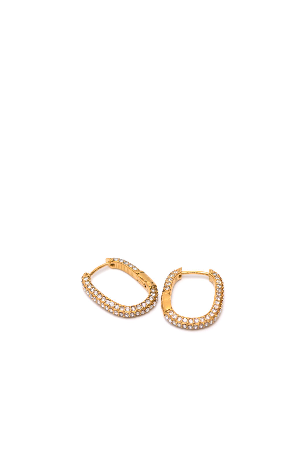 Blinged Out Huggie Earrings-Accessories- Simply Simpson's Boutique is a Women's Online Fashion Boutique Located in Jupiter, Florida