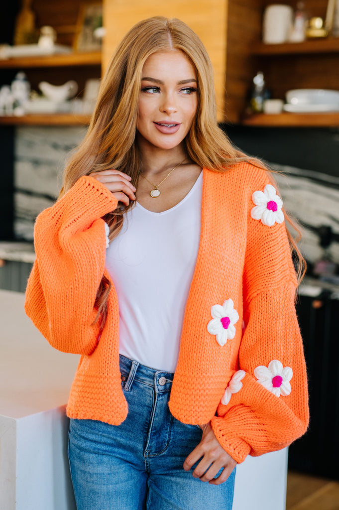 Bright Flower Child Floral Cardigan-Cardigans- Simply Simpson's Boutique is a Women's Online Fashion Boutique Located in Jupiter, Florida