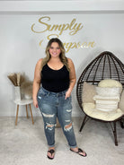 Judy Blue Distressed Boyfriend Jeans-200 Jeans- Simply Simpson's Boutique is a Women's Online Fashion Boutique Located in Jupiter, Florida