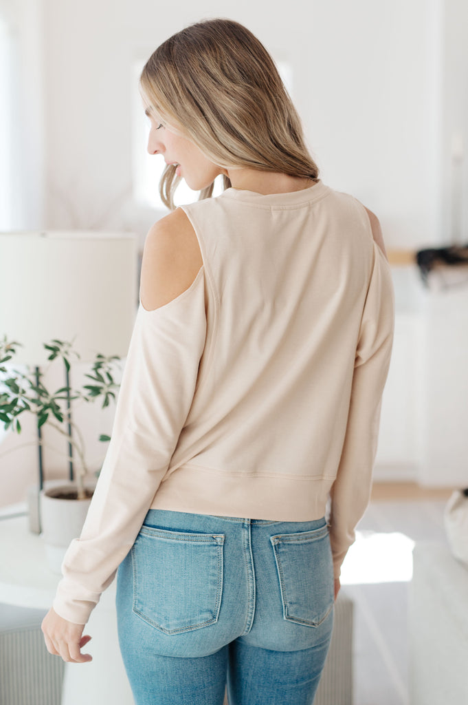 Carefully Crafted Cold Shoulder Blouse-Shirts & Tops- Simply Simpson's Boutique is a Women's Online Fashion Boutique Located in Jupiter, Florida
