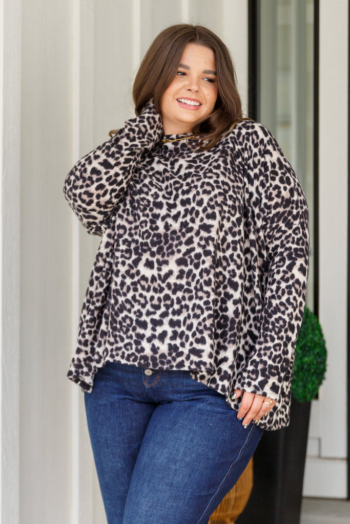 Clap for Yourself Long Sleeve Top in Animal Print-Shirts & Tops- Simply Simpson's Boutique is a Women's Online Fashion Boutique Located in Jupiter, Florida