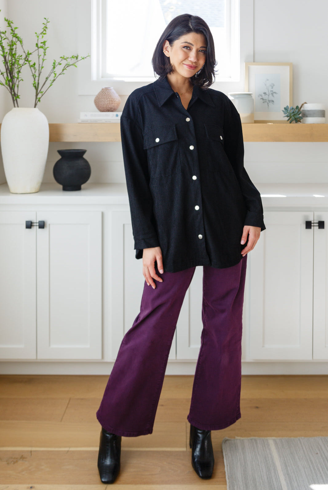 Petunia High Rise Wide Leg Jeans in Plum-Jeans- Simply Simpson's Boutique is a Women's Online Fashion Boutique Located in Jupiter, Florida