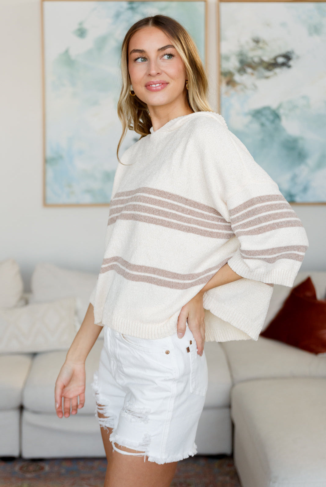 Don't Forget the Cold Foam Striped Hoodie-Outerwear- Simply Simpson's Boutique is a Women's Online Fashion Boutique Located in Jupiter, Florida