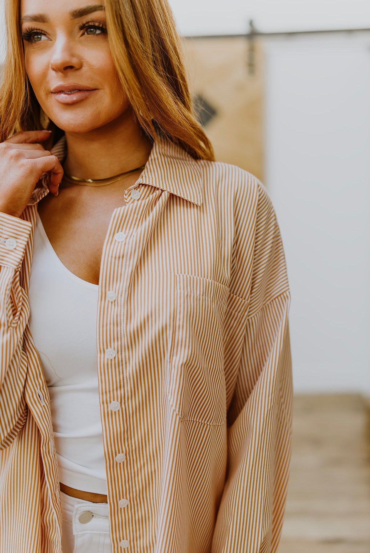 Easy On The Eyes Striped Button Up-Outerwear- Simply Simpson's Boutique is a Women's Online Fashion Boutique Located in Jupiter, Florida