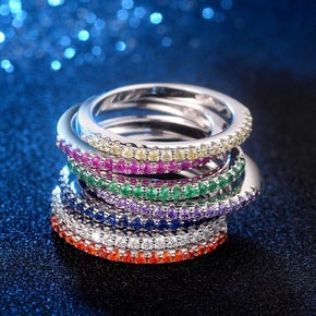 Stackable Rhinestone Rings-280 Jewelry- Simply Simpson's Boutique is a Women's Online Fashion Boutique Located in Jupiter, Florida