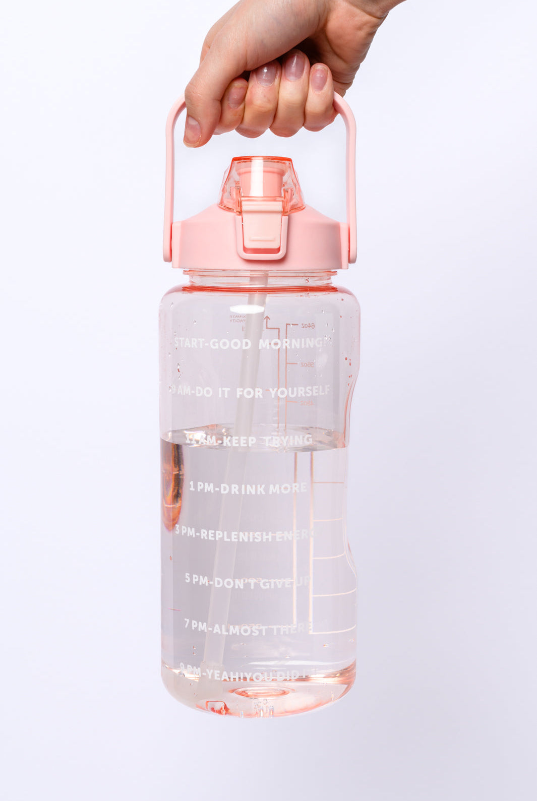 Elevated Water Tracking Bottle in Pink-Accessories- Simply Simpson's Boutique is a Women's Online Fashion Boutique Located in Jupiter, Florida