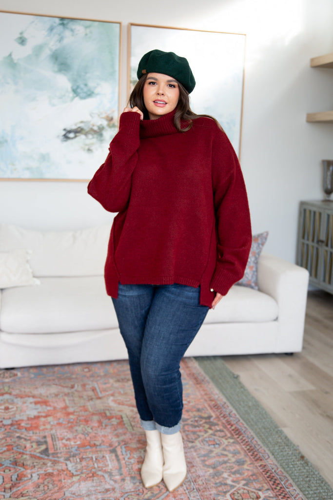 Envelop Me Turtleneck Sweater-Shirts & Tops- Simply Simpson's Boutique is a Women's Online Fashion Boutique Located in Jupiter, Florida
