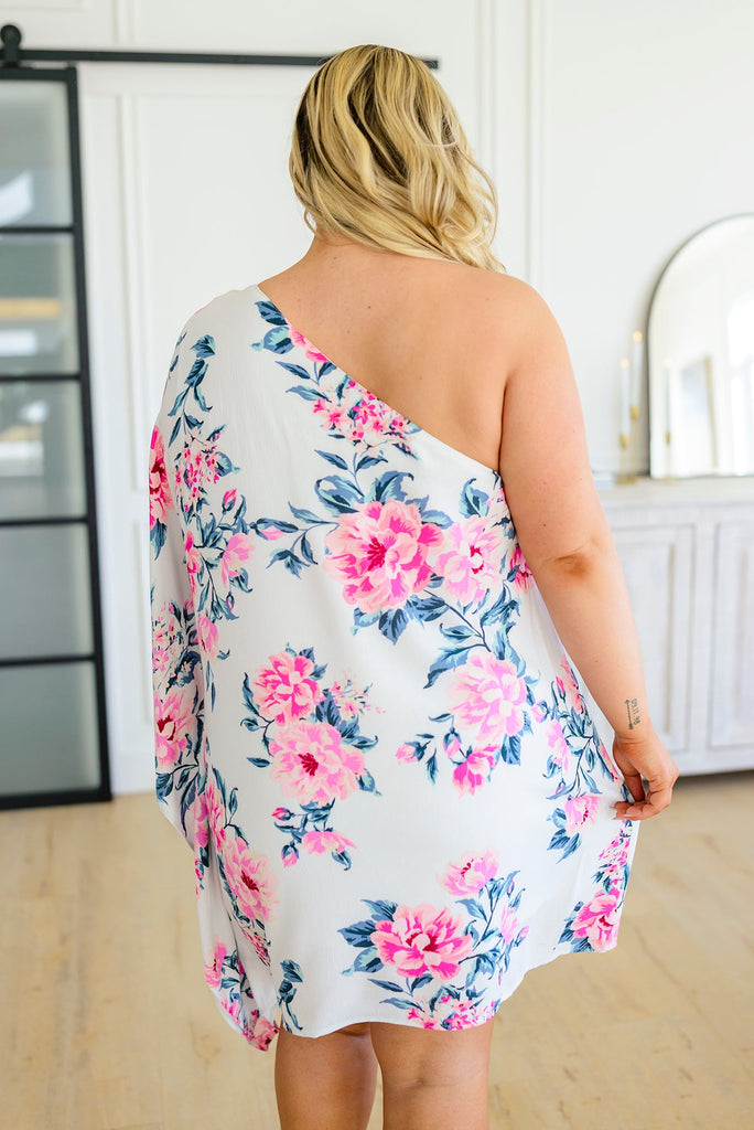 Forever Smitten Floral One Shoulder Dress-Dresses- Simply Simpson's Boutique is a Women's Online Fashion Boutique Located in Jupiter, Florida