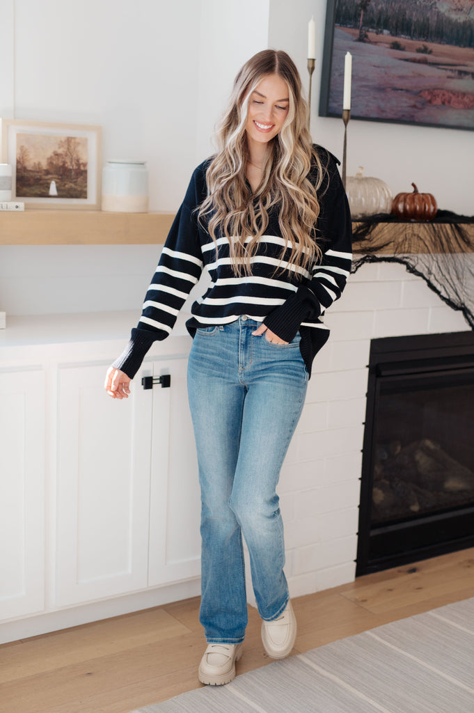 From Here On Out Striped Sweater-Shirts & Tops- Simply Simpson's Boutique is a Women's Online Fashion Boutique Located in Jupiter, Florida