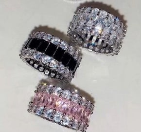 Triple Row Baguette Ring-280 Jewelry- Simply Simpson's Boutique is a Women's Online Fashion Boutique Located in Jupiter, Florida