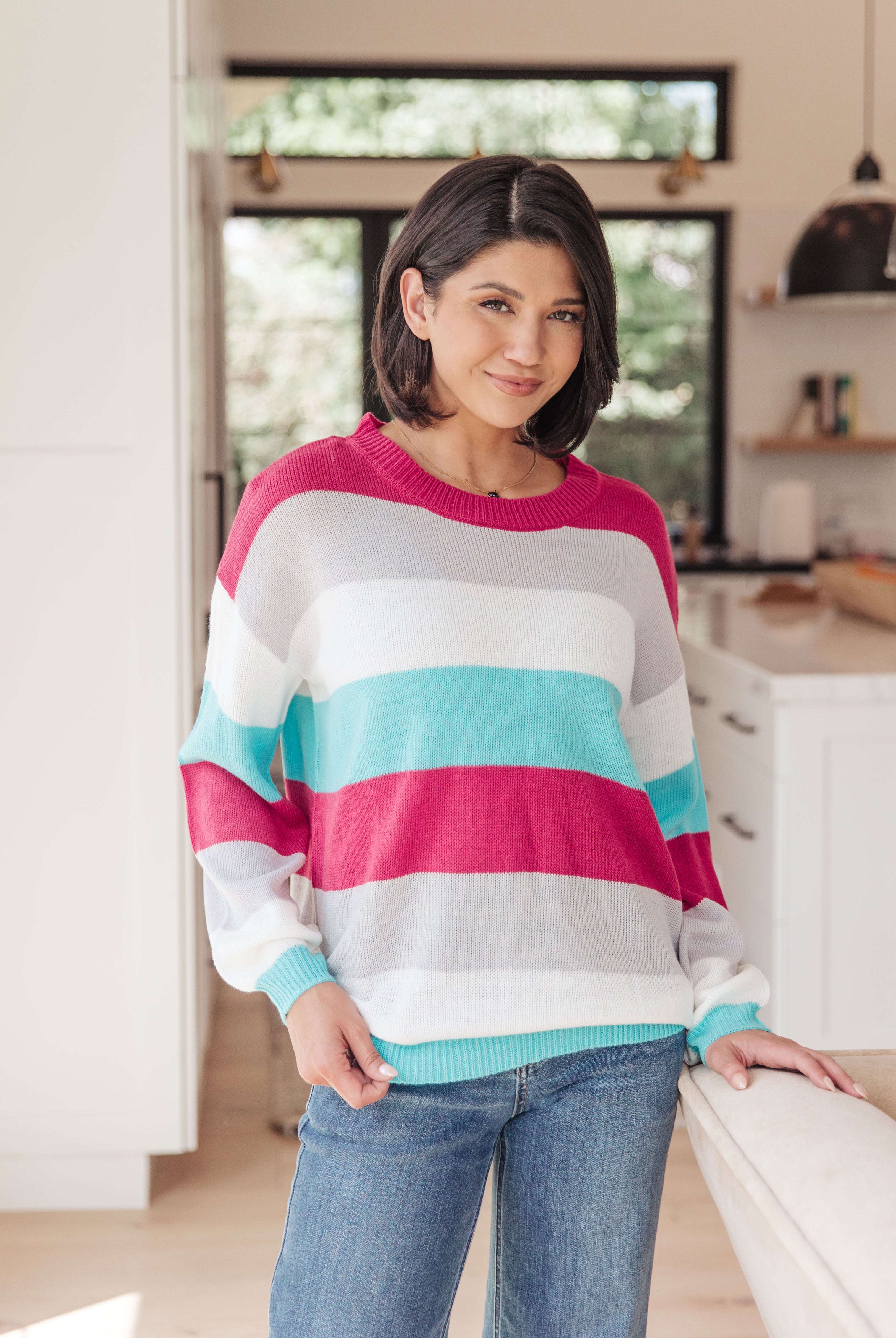 Get It Started Striped Sweater-Shirts & Tops- Simply Simpson's Boutique is a Women's Online Fashion Boutique Located in Jupiter, Florida