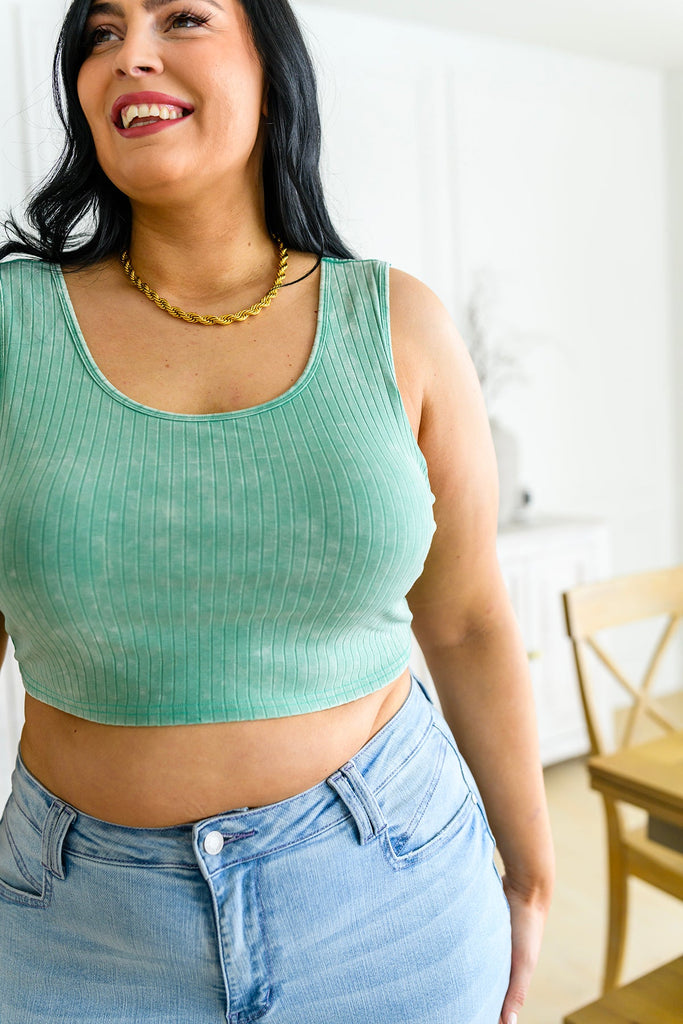 Get On My Level Cropped Cami in Mint-Tank Tops & Camis- Simply Simpson's Boutique is a Women's Online Fashion Boutique Located in Jupiter, Florida