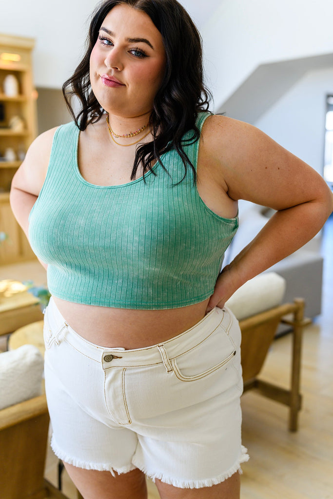 Get On My Level Cropped Cami in Mint-Tank Tops & Camis- Simply Simpson's Boutique is a Women's Online Fashion Boutique Located in Jupiter, Florida