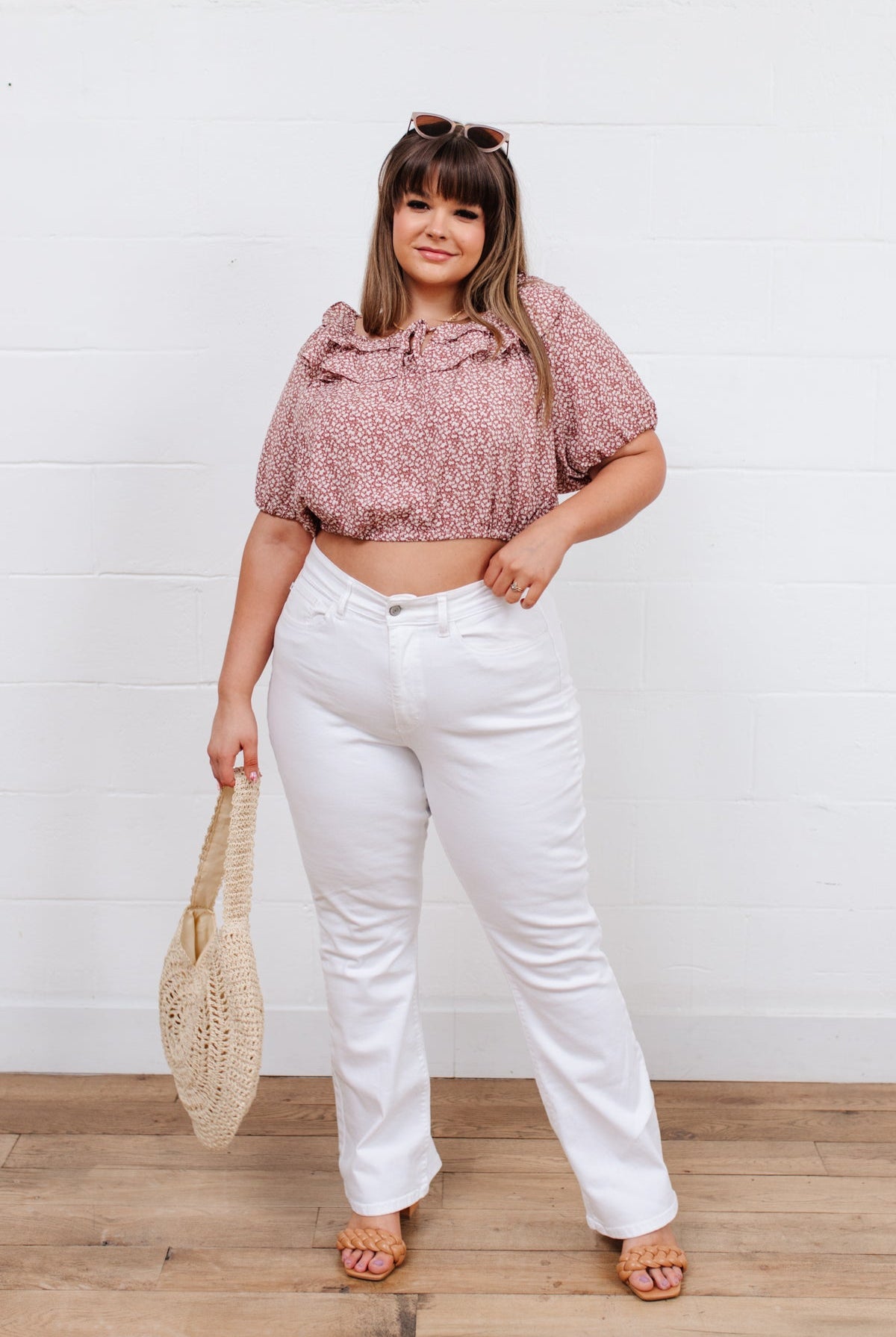 Golden Hour Top in Rose-100 Short Sleeves- Simply Simpson's Boutique is a Women's Online Fashion Boutique Located in Jupiter, Florida